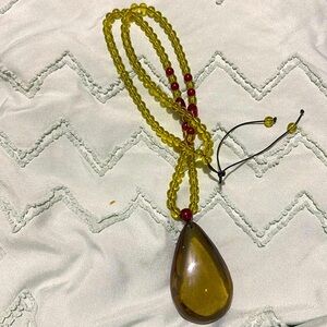 A jade teardrop necklace